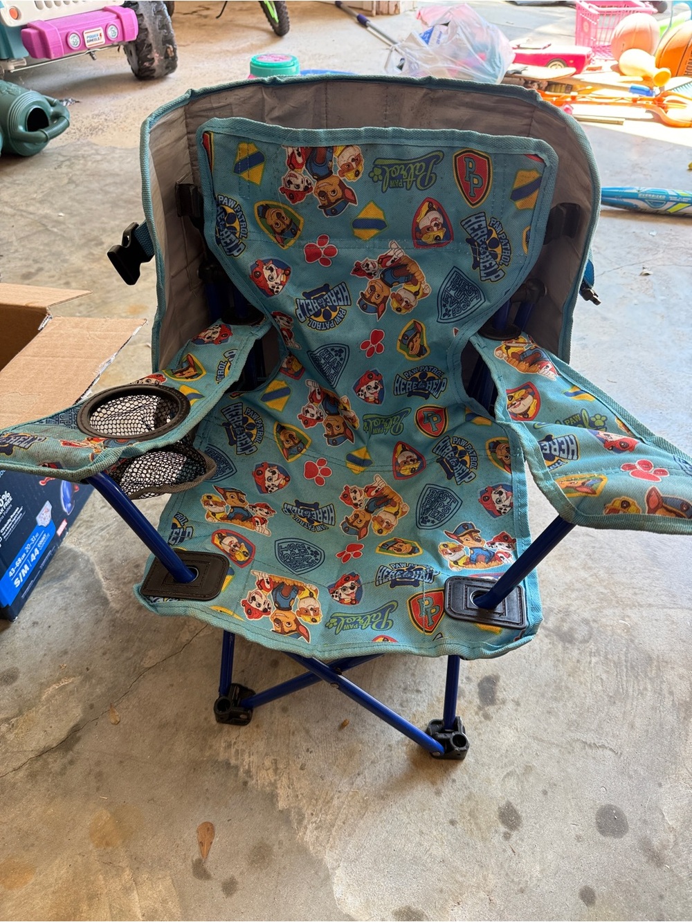 Paw Patrol Light Blue Kids Folding Camp Chair with Character Print